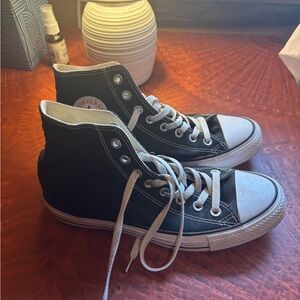 Black Converse hi-tops